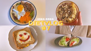 (sub)DIETVLOG 7 [53kg-46kg] 🍱#healthymeal #eatclean #recipes