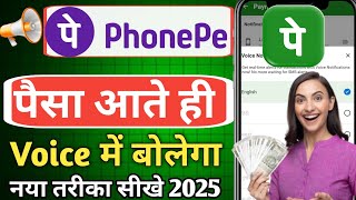 Phone Pe Voice Notification Kaise Chalu Kare | How To Enable Phone Pe Voice Notification Alert 2025