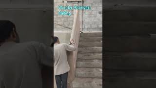 Wooden staircase railing.#viral #construction #constructionchannel #shorts #short #viralshorts