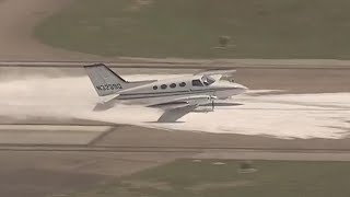 Plane makes emergency landing at Arlington Municipal Airport