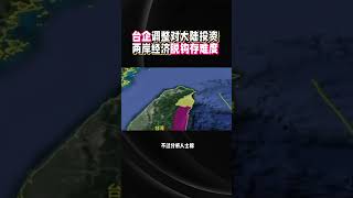 台企调整对大陆投资两岸经济脱钩存难度#台湾#投资#商业思维#中国