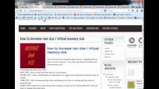 how to increase ram size  virtual memory size