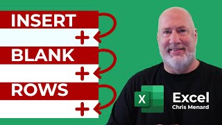 Excel - Insert a blank row after every row or every Nth row