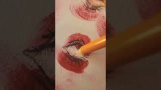 ♡Drawing with lipstick♡#art#mac