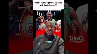 Canelo signs 4 fight deal with Riyadh Season ‼️ #boxing #boxingnews #boxingfans #boxingmedia