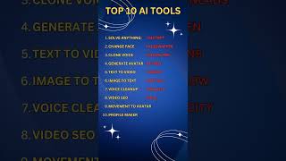 Best 10 AI tools (See before 2024) #facts #ai