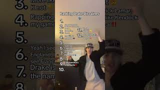 Ranking Drake Diss Lines #viral #funny #shorts #drake #kendricklamar #drakediss #meme #ranking