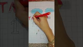 Count 1 to 4 with colours🎨#teacherbano#creativity  #kidslearning #countingforkids #shorts
