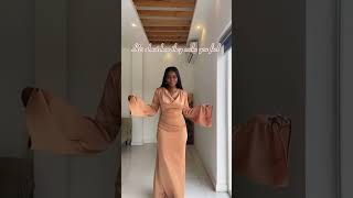 Cowl neck Aline dress with snatched waist full tutorial is on the channel #sewingtutorial #cowlneck