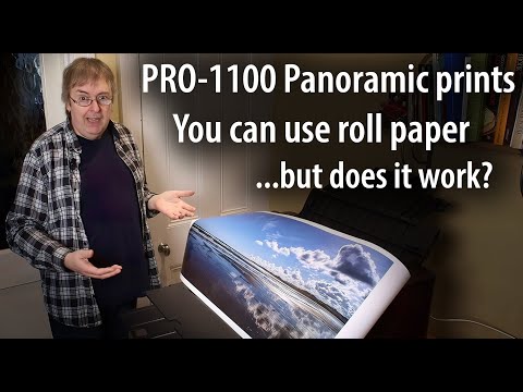 Canon PRO-1100: Making long panoramic prints. Using roll paper for wide prints tutorial and review