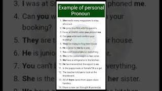 Examples of Personal Pronoun #theeducationalspan