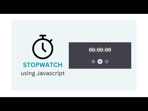 How To Create Stopwatch Using Javascript | Make Stopwatch Using HTML, CSS & Javascript