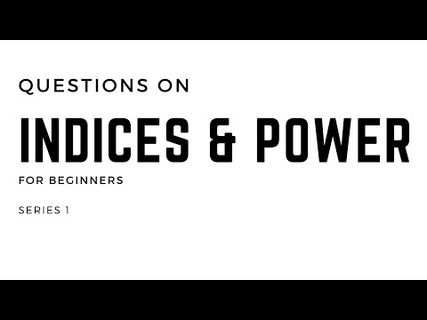 Questions on Indices and Power #series1  #justmath #excercise #power #indices
