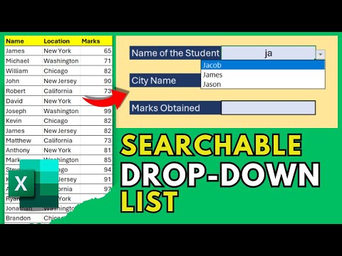 Searchable Dropdown and Dependent Dropdown in Excel