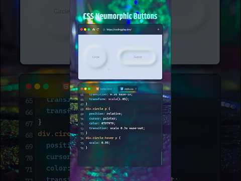 👑CSS Neumorphic Button |  #htmlcss #coding #neumorphism