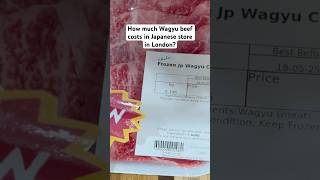The price of Japanese wagyu beef in London #wagyu #japanesefood #beef
