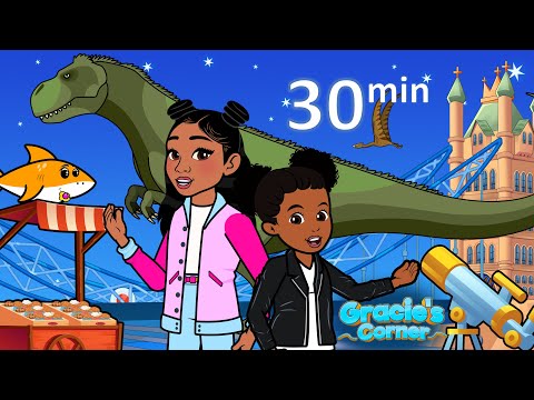Dinosaur Song + More Fun and Educational Kids Songs | Gracie’s Corner Compilation