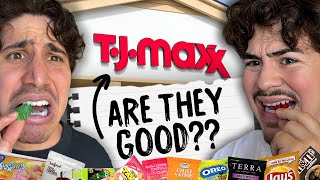 Trying The Unusual Snacks From TJ Maxx