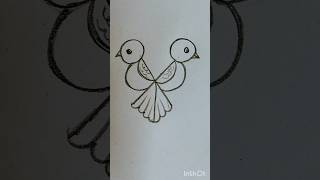 Easy birds drawing 🐦🐦#art #easydrawing #birds @Monjusrisart123