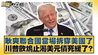 耿爽聯合國當場拆穿美國了川普飲鴆止渴美元債死緩了？【#新聞大白話】@tvbstalk