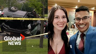 Family of young Calgary couple, involved in horrific head-on car crash, speaks out