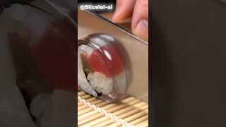 Sushi Cutting glass ASMR🍣 #soshi #viral #shorts #shortvideo