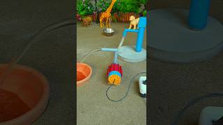 Mini hand pump project water with supply motor drinks the deer farm #waterpump #shorts #346