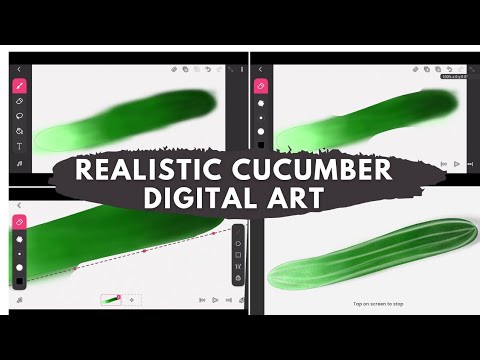 Realistic Cucumber Digital Art | Digital Spray Paint #art #asmrvideo #explore #digitalart #painting