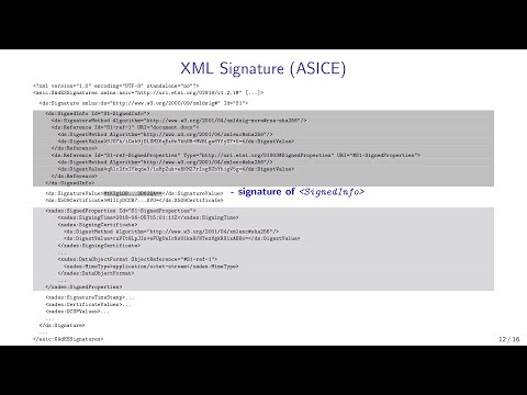Applied Cryptography: 9. Digital signatures (XAdES)