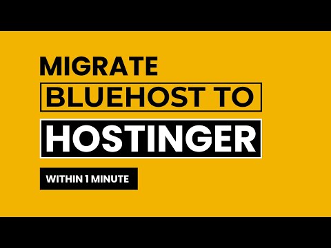 How To Migrate From Bluehost To Hostinger | Bluehost To Hostinger | Migrate Bluehost To Hostinger