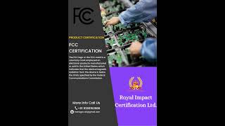 FCC Certification - FCC Certification Services #royalimpactcertificationltd  #iso