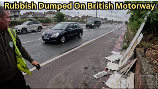 Bexley's Beast Prevent A Car Accident By Clearing Rubbish Fly-Tipped on Motorway