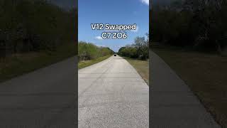 V12 Swapped C7 ZO6 Downshifts 😮‍💨#corvette #corvettelifestyle #cammed #corvettefamily #corvettec7