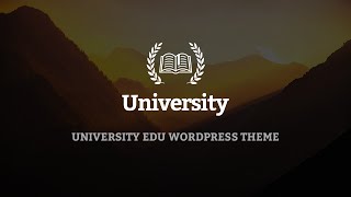 University - WordPress Theme - One click install sample data and import slider demo