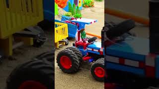 mini #diy tractor digging #trending #diytractor #sunfarming #ytshorts #baby
