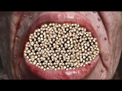 ASMR What's On The Mouth | ASMR Removal All Creepy Larva Insect Infected Mouth | ‎@beautyasmr1m