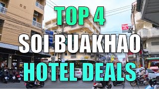 TOP 4 BEST HOTEL DEALS NEAR SOI BUAKHAO CENTRAL PATTAYA JULY 2025 - ($21) 700 BAHT & UNDER PER NIGHT