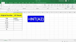 How to Use the INT Function in Excel