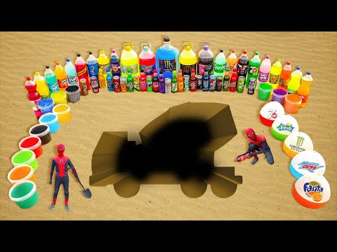 How to Make Cement Mixer Truck with Orbeez, Giant Fanta, Pepsi, Mirinda, Coca Cola vs Mentos