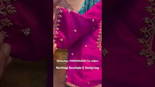 Aari Work Designer Blouse #fashion #aariworkblouse #designerblouse #saree #designerclothing