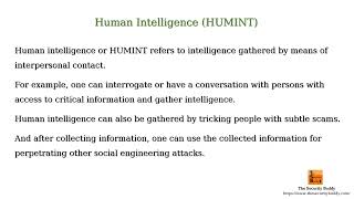 What is Human Intelligence (HUMINT)?