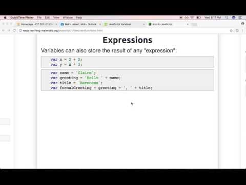 Javascript Intro - CS261 - 4/10
