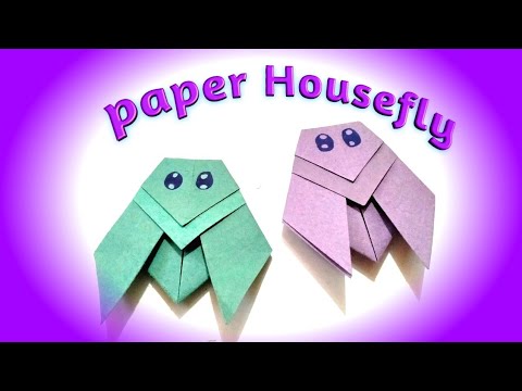 cute and easy paper housefly | Easy paper origami| Insect origami |