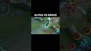 ALPHA VS ARGUS IN LATE GAME!! #alpha #mobilelegends #mlbb #tyrant #shorts