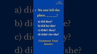 English grammar challenge💯 #englishgrammar #shortquiz #questiontag #learnenglish #shorts