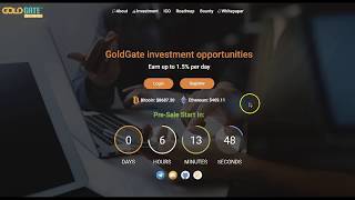 GOLDGATE   GOLD GATE In 5 day (100% legit)  Review  (ICO) Invest