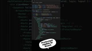 Protected routes in React #reactrouterv6 #react #techshareskk #coding