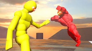 Speedster Smart AI Fights ULTRA Strong NPC in OVERGROWTH! (with active ragdoll physics)