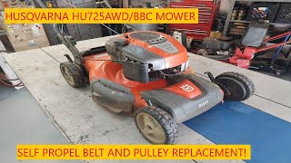 Husqvarna HU725AWD/BBC Mower | Self Propel Drive Belt And Pulley Replacement!