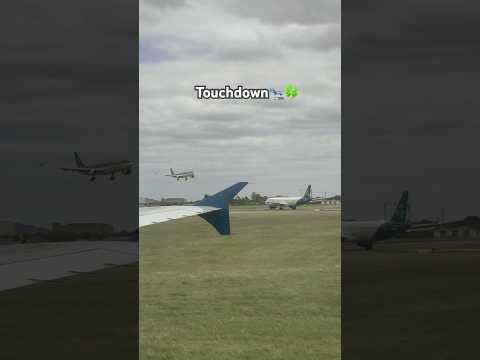 Touchdown at Dublin Airport 🍀🇮🇪👩🏻‍✈️#airport#aeroplane#landing#aviation#dublin#aerlingus